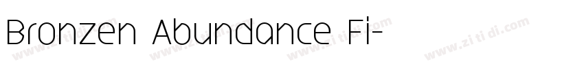 Bronzen Abundance Fi字体转换